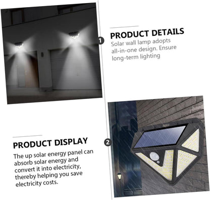2-Pack Solar LED Motion Sensor Wall Light: Dusk-to-Dawn Outdoor Lighting for Aussie Gardens, Fences & Patios V1107-SOLAR LED MOTION SENSOR WALL LIGHT