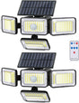 Solar Motion Sensor Outdoor Lights (2-Pack) with 288 LEDs & 2800LM: 270 degrees Wide Angle, IP65 Waterproof, V1107-SOLAR MOTION SENSOR OUTDOOR LIGHTS