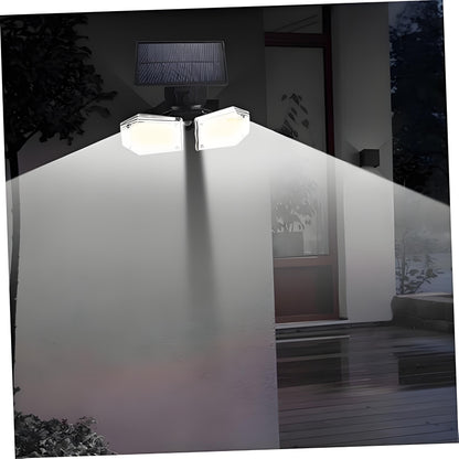 Solar Motion Sensor Wall Light: Double-Head Adjustable Cob LED Outdoor Light for Garden, Patio & Pathway V1107-SOLAR MOTION SENSOR WALL LIGHT