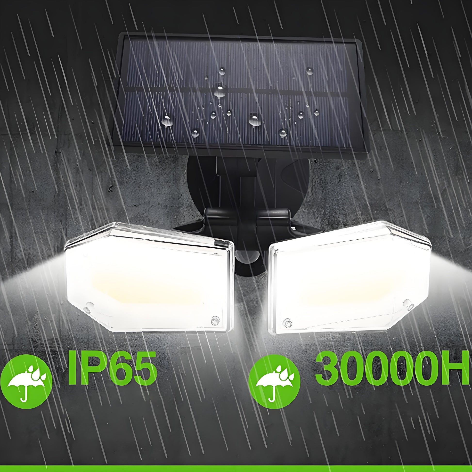 2-Pack Solar Motion Sensor Wall Lights: Double-Head Adjustable Cob LED Outdoor Lights for Garden, Patio & V1107-SOLAR MOTION SENSOR WALL LIGHTS1
