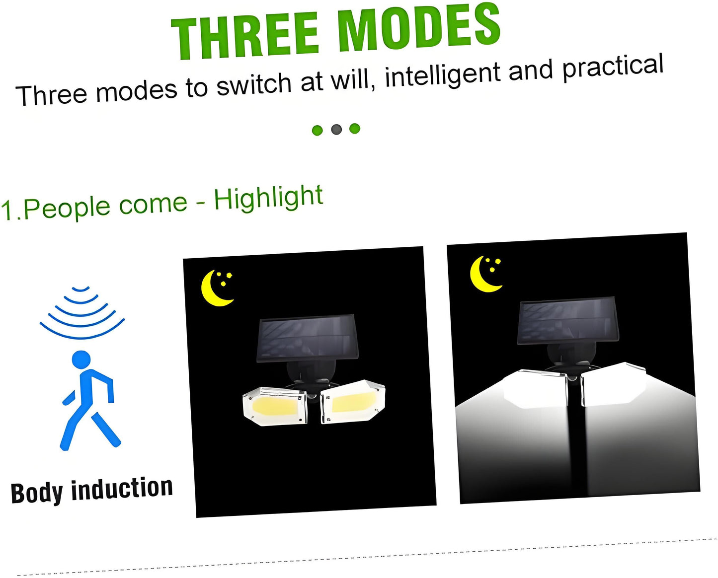 4-Pack Solar Motion Sensor Wall Lights: Double-Head Adjustable Cob LED Outdoor Lights for Garden, Patio & V1107-SOLAR MOTION SENSOR WALL LIGHTS2
