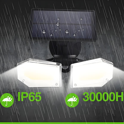 4-Pack Solar Motion Sensor Wall Lights: Double-Head Adjustable Cob LED Outdoor Lights for Garden, Patio & V1107-SOLAR MOTION SENSOR WALL LIGHTS2