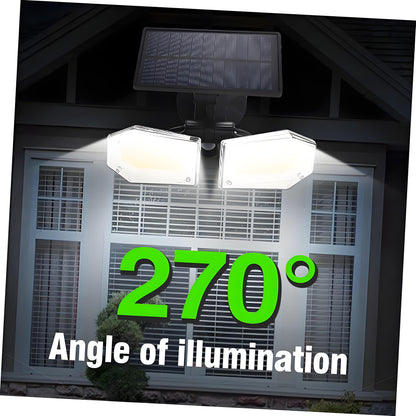 4-Pack Solar Motion Sensor Wall Lights: Double-Head Adjustable Cob LED Outdoor Lights for Garden, Patio & V1107-SOLAR MOTION SENSOR WALL LIGHTS2