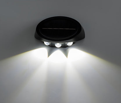 Solar Outdoor Wall Lights (2-Pack): IP44 Waterproof LED Sconces for Garden, Patio & Pathway Lighting(white V1107-SOLAR OUTDOOR WALL LIGHTS