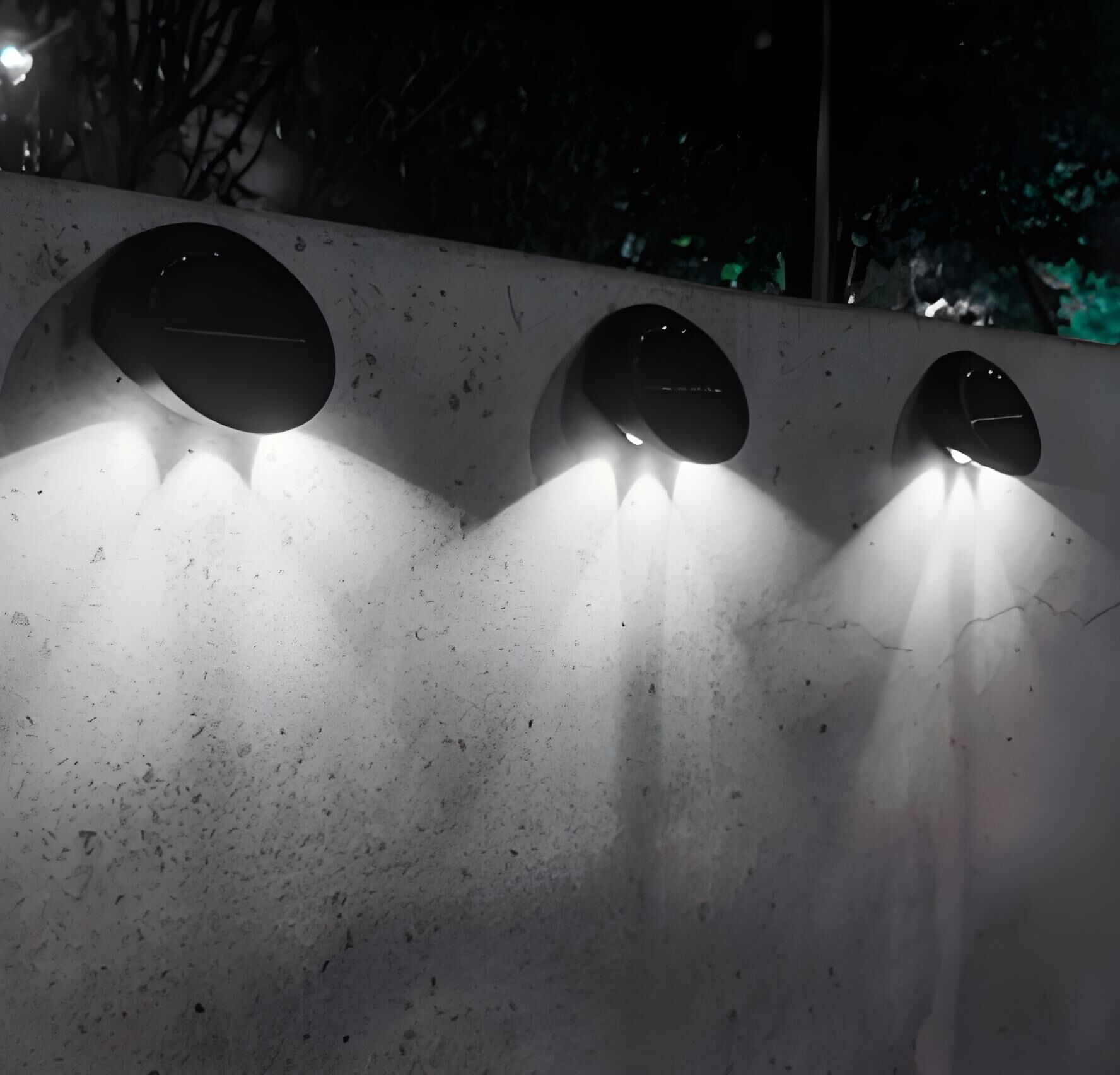Solar Outdoor Wall Lights (2-Pack): IP44 Waterproof LED Sconces for Garden, Patio & Pathway Lighting(white V1107-SOLAR OUTDOOR WALL LIGHTS