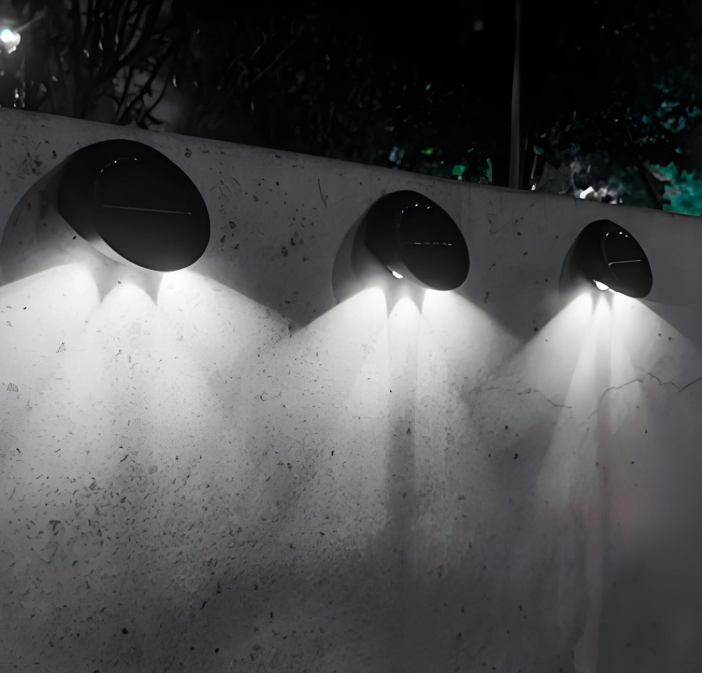Solar Outdoor Wall Lights (4-Pack): IP44 Waterproof LED Sconces for Garden, Patio & Pathway Lighting(white V1107-SOLAR OUTDOOR WALL LIGHTS 1
