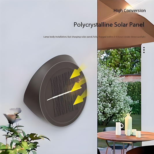 Solar Outdoor Wall Lights (2-Pack): IP44 Waterproof LED Sconces for Garden, Patio & Pathway Lighting(Warm V1107-SOLAR OUTDOOR WALL LIGHTS2