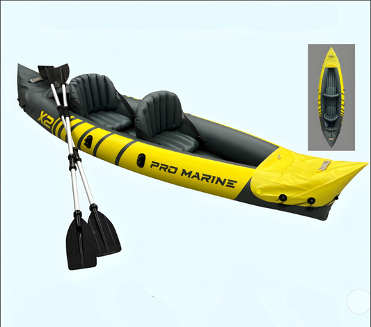 Advanced Elements Inflatable Kayak: 1/2 Person Recreational Convertible (Yellow) - Tandem/Solo Paddling with V1107-SRPHT
