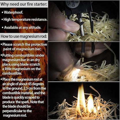 21 in 1 Survival Bracelet, Paracord Emergency Outdoor Sports Wristband Kit Waterproof Compass, SOS LED Light, V1107-SURVIVAL PARACORD BRACELET