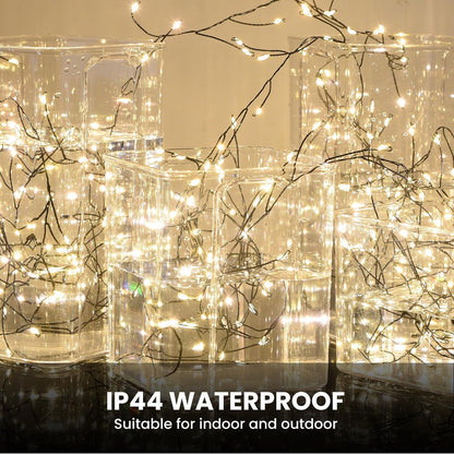 900 LED Warm White USB Fairy String Lights with Remote, 30m Black Wire, IP44 Waterproof 8-Mode Twinkle Lights V1107-USB FAIRY STRING LIGHTS
