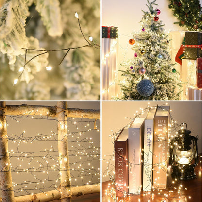 900 LED Warm White USB Fairy String Lights with Remote, 30m Black Wire, IP44 Waterproof 8-Mode Twinkle Lights V1107-USB FAIRY STRING LIGHTS