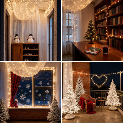 900 LED Warm White USB Fairy String Lights with Remote, 30m Black Wire, IP44 Waterproof 8-Mode Twinkle Lights V1107-USB FAIRY STRING LIGHTS