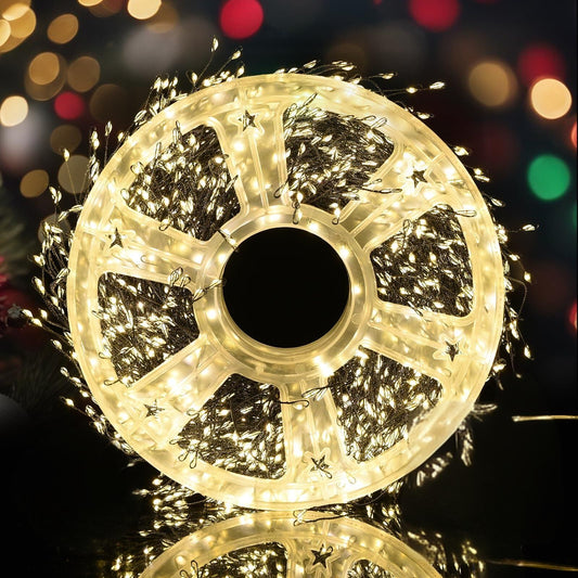 300 LED Warm White Fairy String Lights, 9m Green Wire, Battery-Operated, IP44 Waterproof with Timer for V1107-WARM WHITE FAIRY STRING LIGHTS4
