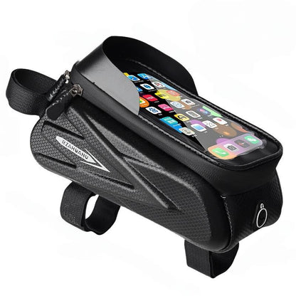 Waterproof Bike Frame Bag with Touchscreen Window: Hard Shell Bicycle Bag for Phone & Gear, Perfect for V1107-WATERPROOF BIKE FRAME BAG