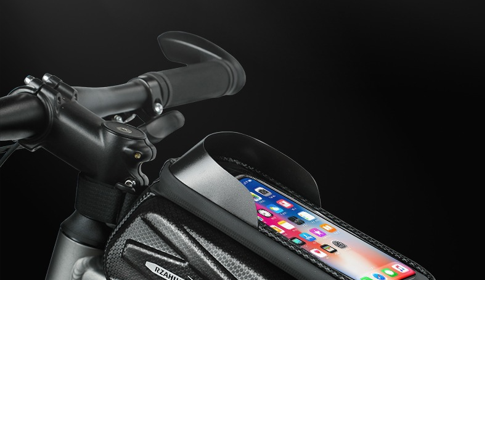 Waterproof Bike Frame Bag with Touchscreen Window: Hard Shell Bicycle Bag for Phone & Gear, Perfect for V1107-WATERPROOF BIKE FRAME BAG
