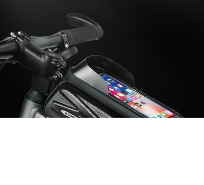 Waterproof Bike Frame Bag with Touchscreen Window: Hard Shell Bicycle Bag for Phone & Gear, Perfect for V1107-WATERPROOF BIKE FRAME BAG