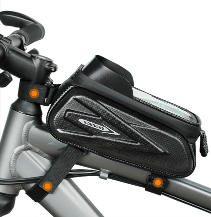 Waterproof Bike Frame Bag with Touchscreen Window: Hard Shell Bicycle Bag for Phone & Gear, Perfect for V1107-WATERPROOF BIKE FRAME BAG
