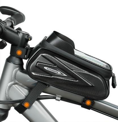 Waterproof Bike Frame Bag with Touchscreen Window: Hard Shell Bicycle Bag for Phone & Gear, Perfect for V1107-WATERPROOF BIKE FRAME BAG