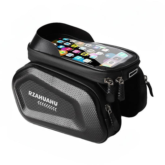 Waterproof Bike Frame Bag with Touchscreen & Headphone Hole: 3-in-1 Capacity Bicycle Bag for Phones & Gear, V1107-WATERPROOF BIKE FRAME BAG1