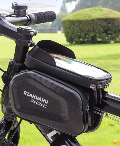 Waterproof Bike Frame Bag with Touchscreen & Headphone Hole: 3-in-1 Capacity Bicycle Bag for Phones & Gear, V1107-WATERPROOF BIKE FRAME BAG1