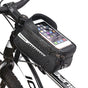 Black Waterproof Bike Frame Bag with Touchscreen & Reflective Details: 6.5" Phone Compatibility, Aussie V1107-WATERPROOF BIKE FRAME BAG2