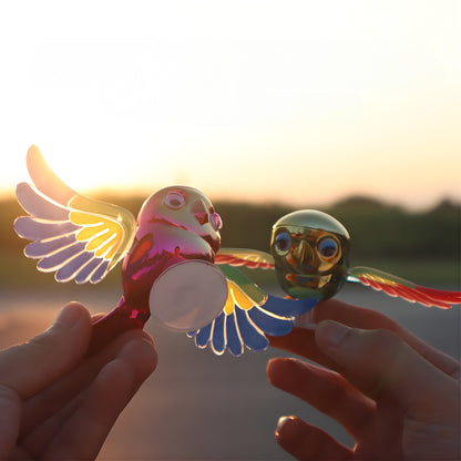 30km/h Wing-Flapping Car Bird Decoration (2-Pack): Red & Blue Wing Ornaments with Strong Adhesive for Car, V1107-WING-FLAPPING CAR BIRD DECORATION