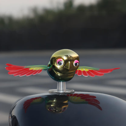 30km/h Wing-Flapping Car Bird Decoration (2-Pack): Red & Blue Wing Ornaments with Strong Adhesive for Car, V1107-WING-FLAPPING CAR BIRD DECORATION