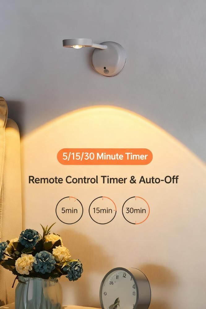 Wireless Smart LED Wall Light: Rechargeable, Motion-Sensor & Remote-Controlled, No-Drill Mount for Home Decor V1107-WIRELESS SMART LED WALL LIGHT