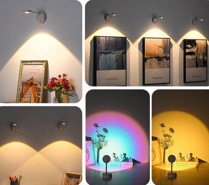 Wireless Smart LED Wall Light: Rechargeable, Motion-Sensor & Remote-Controlled, No-Drill Mount for Home Decor V1107-WIRELESS SMART LED WALL LIGHT