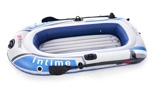 2-Person Inflatable Boat: 190x100cm Thick PVC Raft for Lakes/Pools - 180kg Capacity with Oars & Pump V1107-XJPHT2