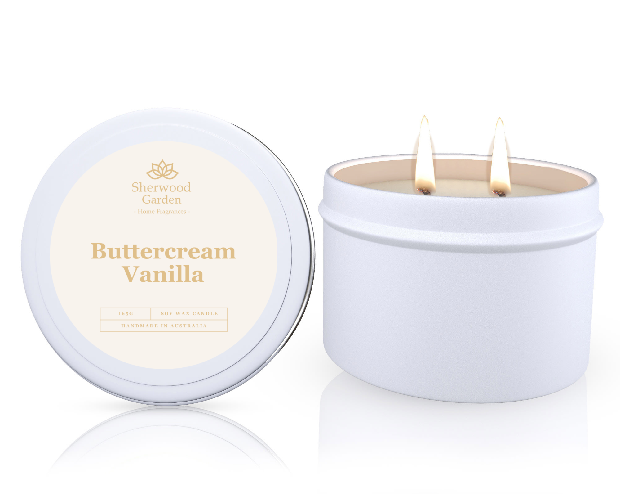 Buttercream Vanilla Soy Candle Tin 165g V1108-SGHFSWCT165-BV
