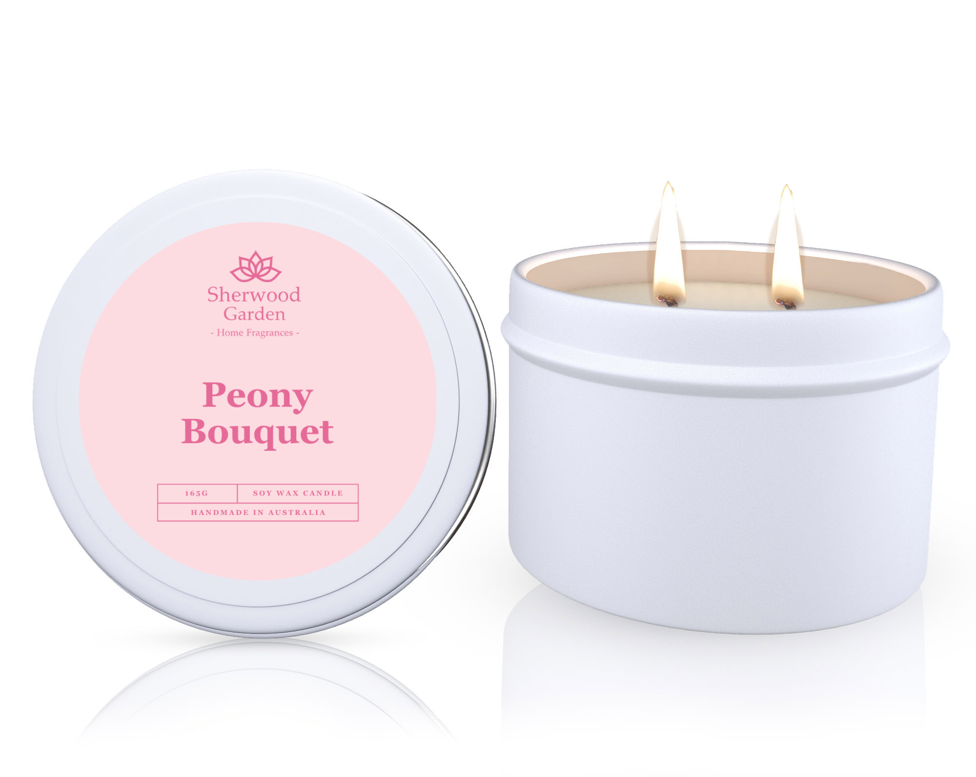 Peony Bouquet Soy Candle Tin 165g V1108-SGHFSWCT165-PB