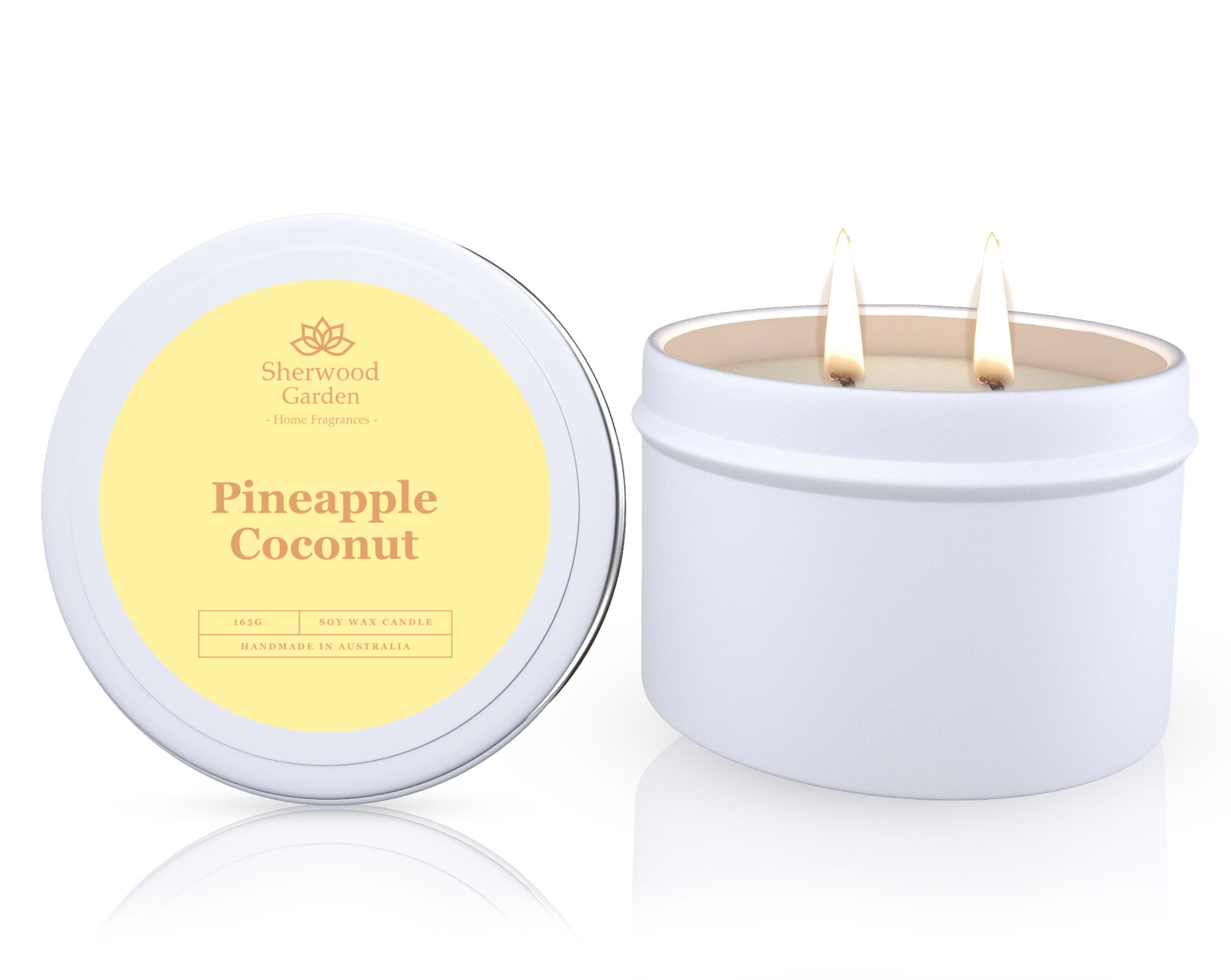 Pineapple Coconut Soy Candle Tin 165g V1108-SGHFSWCT165-PC
