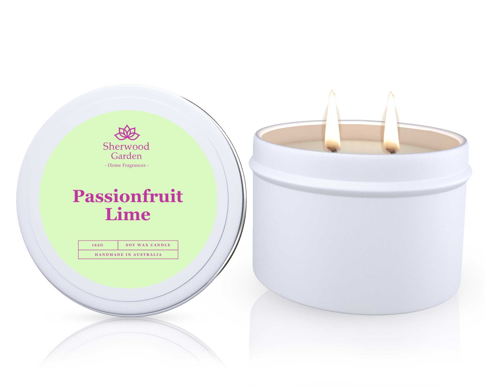 Passionfruit Lime Soy Candle Tin 165g V1108-SGHFSWCT165-PL
