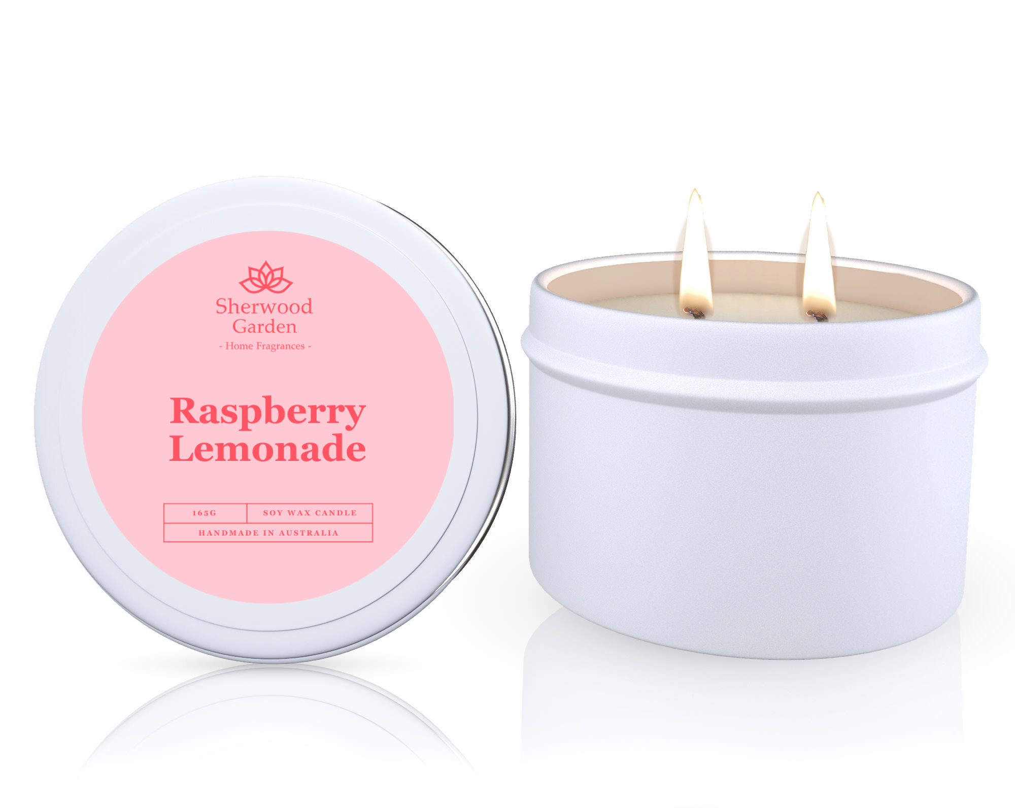 Raspberry Lemonade Soy Candle Tin 165g V1108-SGHFSWCT165-RL