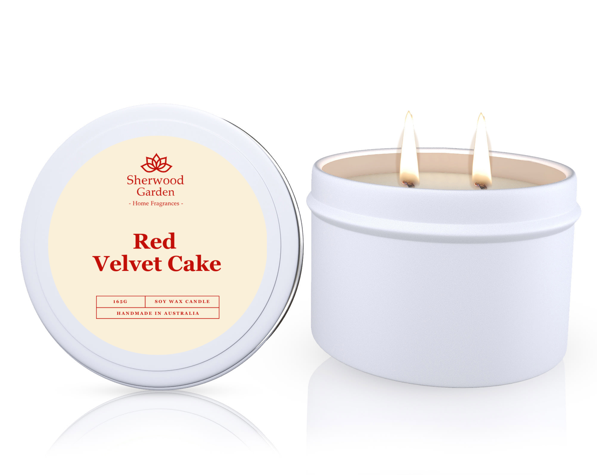 Red Velvet Cake Soy Candle Tin 165g V1108-SGHFSWCT165-RV