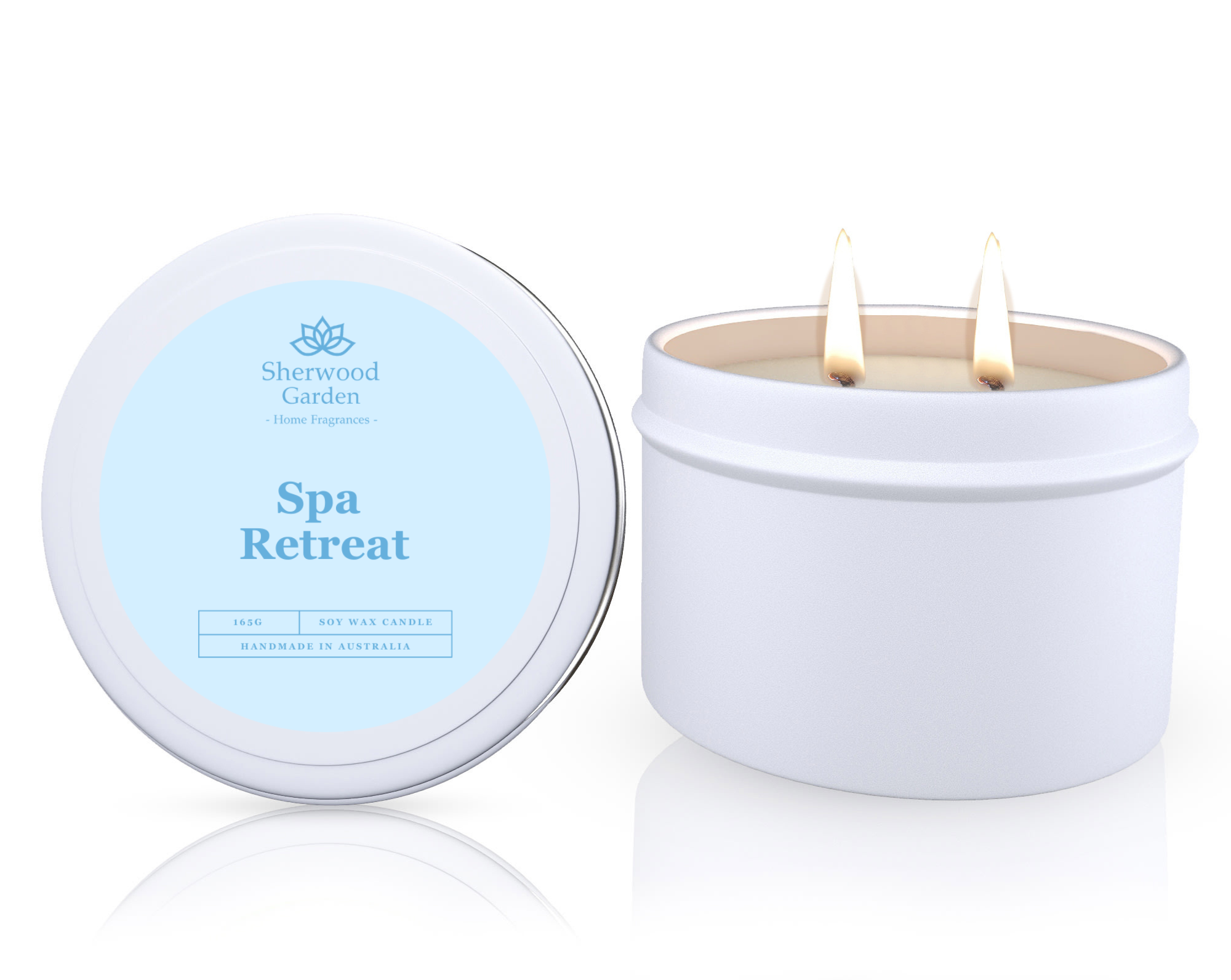 Spa Retreat Soy Candle Tin 165g V1108-SGHFSWCT165-SR