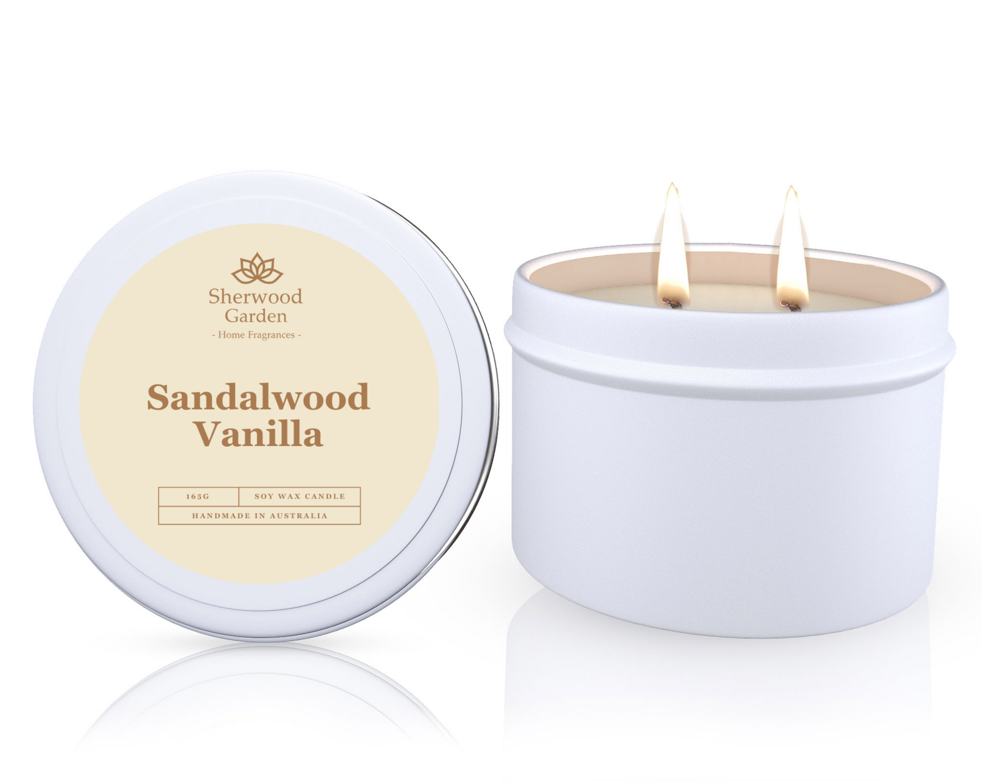 Sandalwood Vanilla Soy Candle Tin 165g V1108-SGHFSWCT165-SV