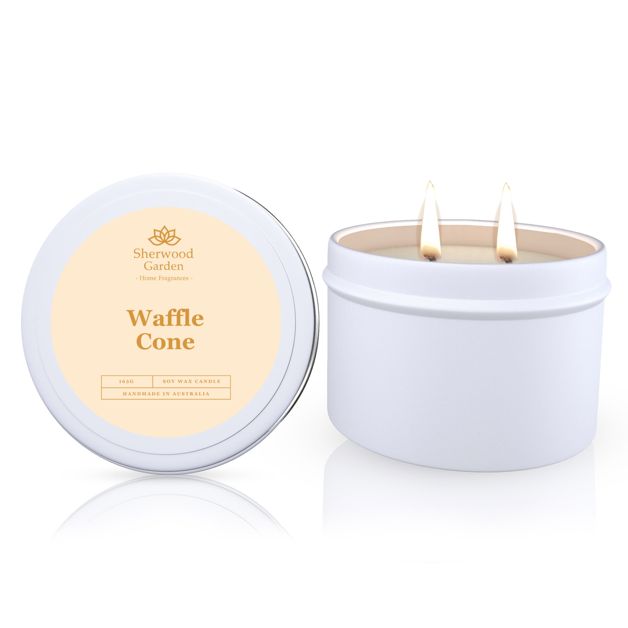 Waffle Cone Soy Candle Tin 165g V1108-SGHFSWCT165-WC