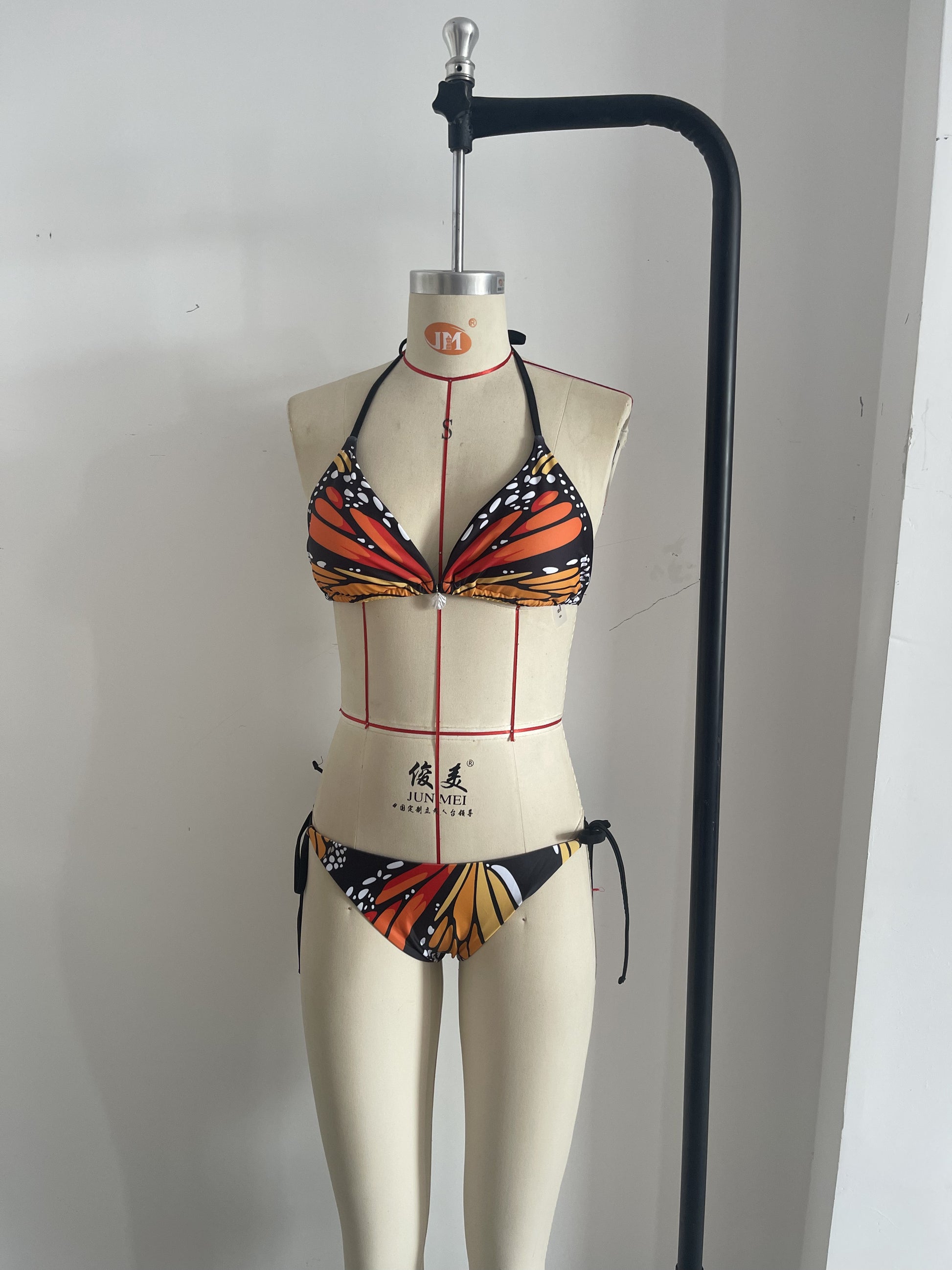 Butterfly Print Bikini 2026 New Creative Design Deep V Sexy Swimsuit Size L V1119-SSB045-BUTTERFLY-PRINT-BIKINI-SIZE-L