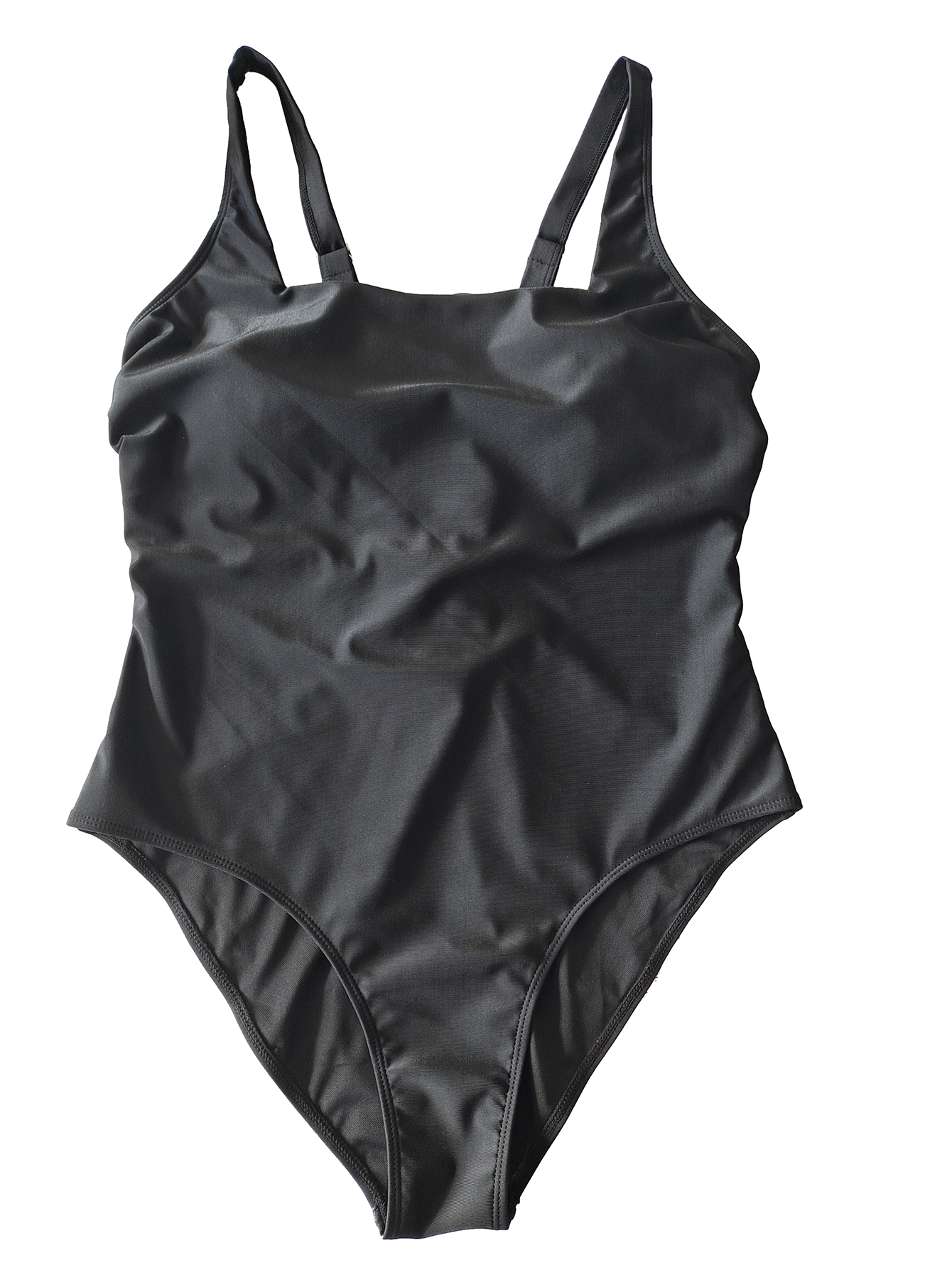 Women's Plus Size Black One-Piece Swimsuit - Crisscross Back Straps Size 1XL V1119-SSPD024-PLUS-SIZE-BLACK-SIZE-2XL