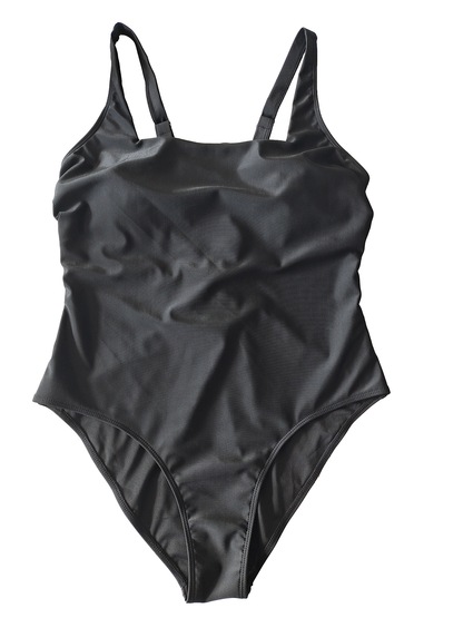 Women's Plus Size Black One-Piece Swimsuit - Crisscross Back Straps Size 2XL V1119-SSPD024-PLUS-SIZE-BLACK-SIZE-3XL
