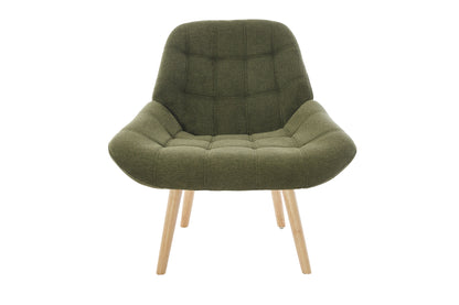 Nordic Tufted Wingback Accent Chair Olive Green Fabric V1127-AU-AM07-0LV