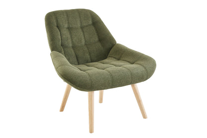 Nordic Tufted Wingback Accent Chair Olive Green Fabric V1127-AU-AM07-0LV