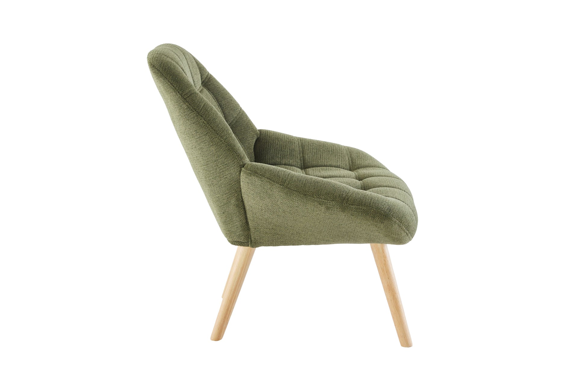 Nordic Tufted Wingback Accent Chair Olive Green Fabric V1127-AU-AM07-0LV