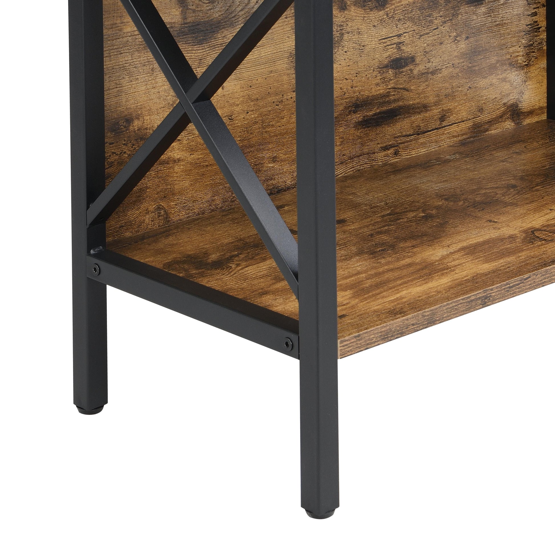 6 Tier Tall Bookshelf, Rustic Brown V1127-AU-CS03-BRN