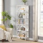 6 Tier Tall Bookshelf, White V1127-AU-CS03-WHT