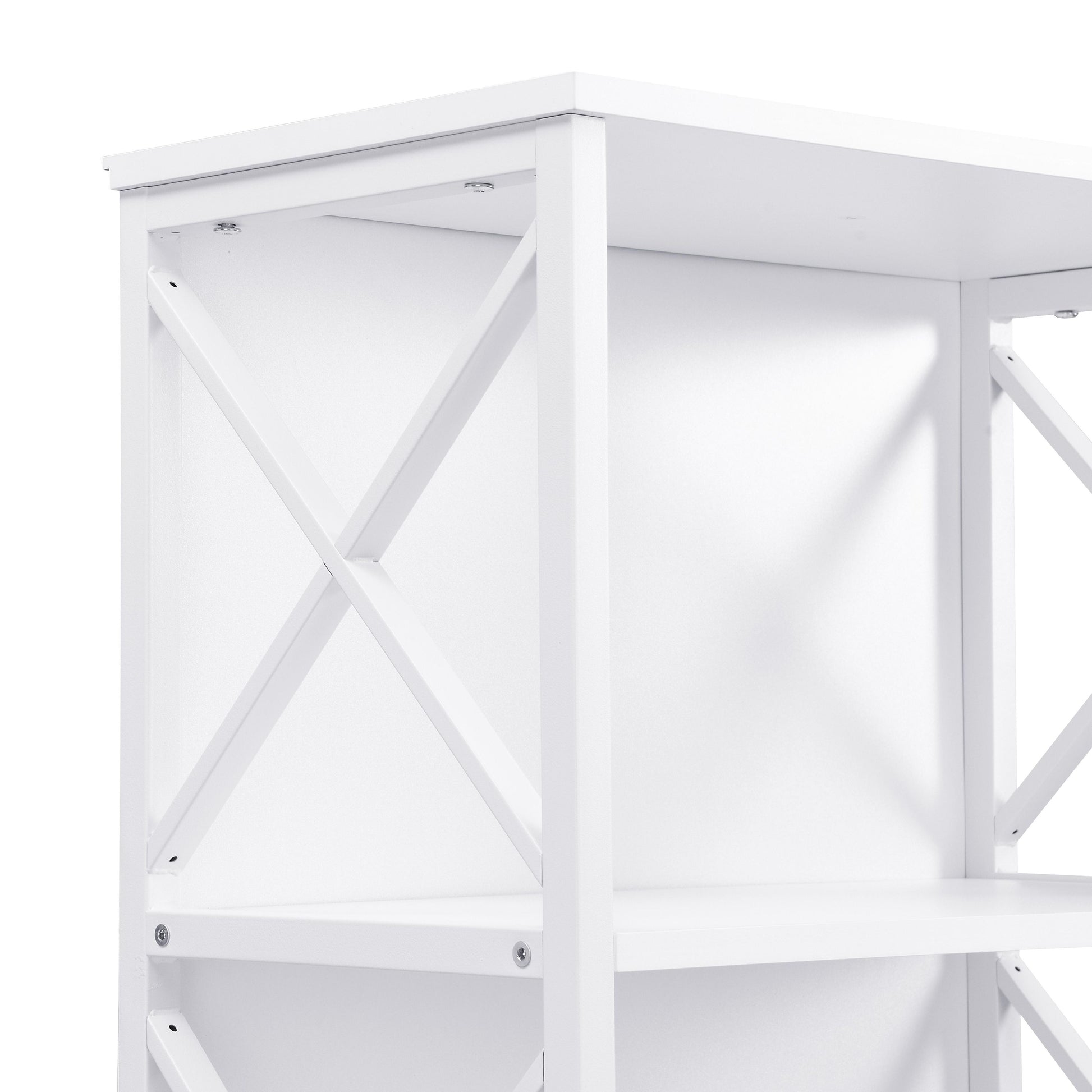 6 Tier Tall Bookshelf, White V1127-AU-CS03-WHT
