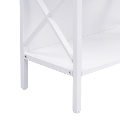 6 Tier Tall Bookshelf, White V1127-AU-CS03-WHT