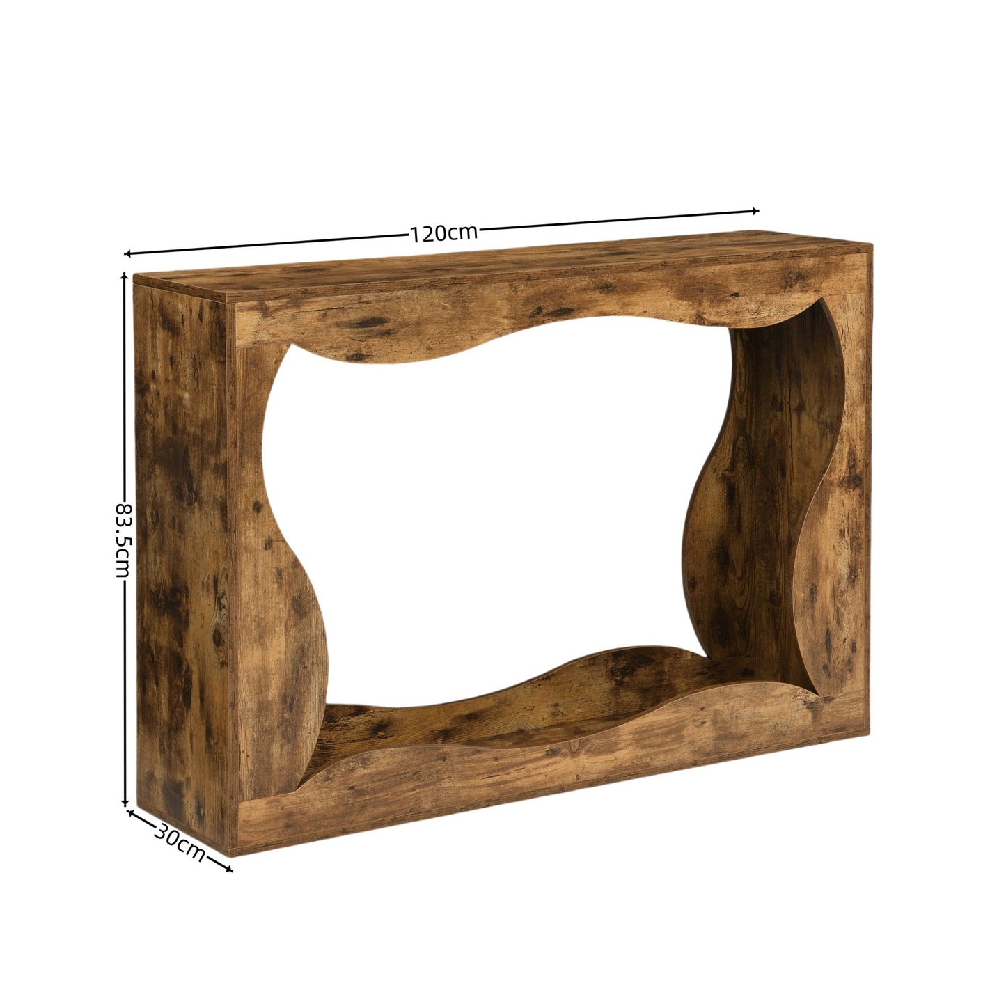 120 cm Console Table, Couch Table with Storage, Long Entryway Sofa Station, Narrow Console Stand Behind Sofa, V1127-AU-CT01-BRN